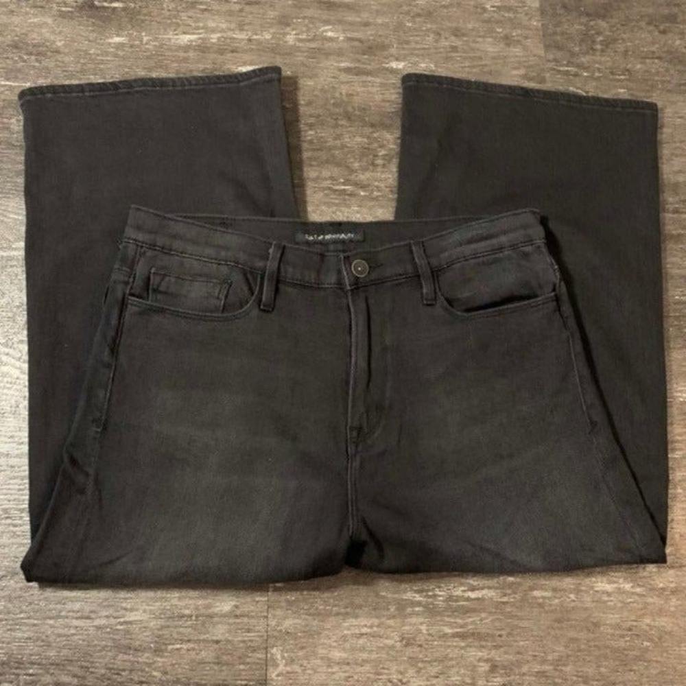 Cult of Individuality Cullote Jeans Womens 30‎ Black Wide Leg Cropped High Rise